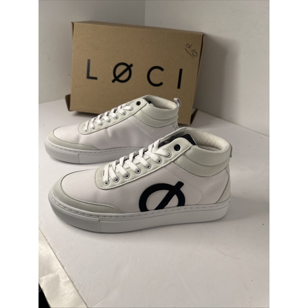 Loci Women's White Ten Logo High-Top Lace-Up Sneaker Shoes EU Size 37 US Sz 6.5 - Picture 5 of 10